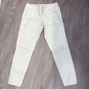 White low rise Jeggings crop
